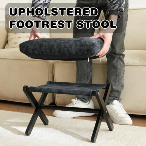 Baveke Foldable Ottoman Foot Rest for Chair, Small Foot Stools Ottoman for Ho...