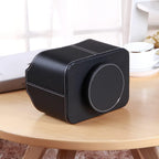 Remote Control Holder 360 Degrees Rotatable Desk Stationery Supply Organizer PU Leather Desktop Storage Box for Controllers Media Bedside Spinning TV Caddy iPad Mobile Pencil Cosmetic