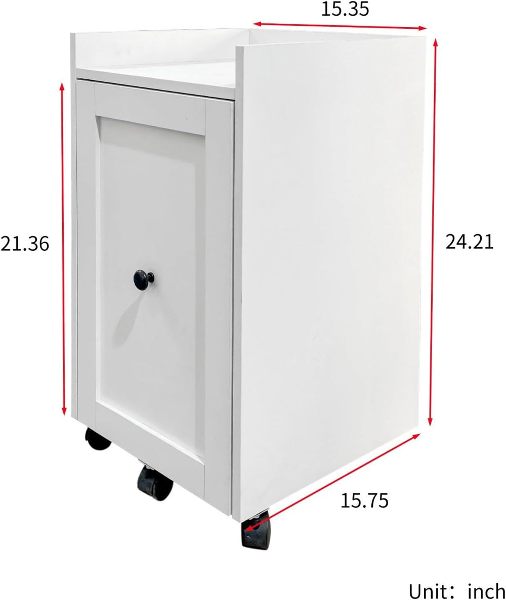 Sliding Pantry Organizer Cabinet with Wheels, 3 Tier Pull Out Snack Storage R...