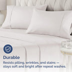 King Pillow Cases - 2 Pack - Super Soft Pillowcase Covers - Envelope Enclosure - Hotel Quality Pillow Protectors - Wrinkle Free, Shrink & Stain Resistant - Machine Washable - 20" x 40" (Light Grey)