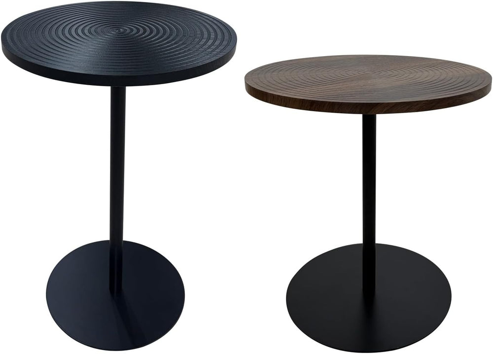 Small Round Side Table Set of 2 Drink End Tables for Living Room Small Spaces...