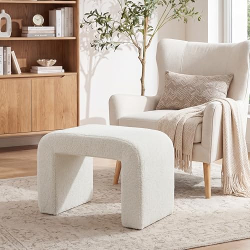 Tribesigns Vanity Stool Chair, Large Foot Stool Ottoman, Modern Foot Rest for...