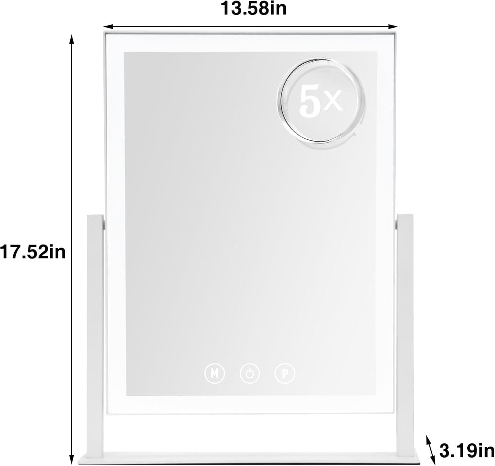 ViKert Vanity Mirror with Lights,Makeup Mirror with 5X Magnification Mirror, ...