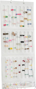 Hair Bows Holder & Organizer for Girls, Wall Hanging Baby Hair Accessory Storage Display with Sturdy Rope for Girl Room & Nursery