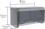 Toothbrush Holder Wall Mounted with Cover for Bathroom, 2 Slots Toothbrush Storage Organizer for Shower, Self Adhesive Toothbrush Hanger Rack for Dorm, Cabinet (Grey)