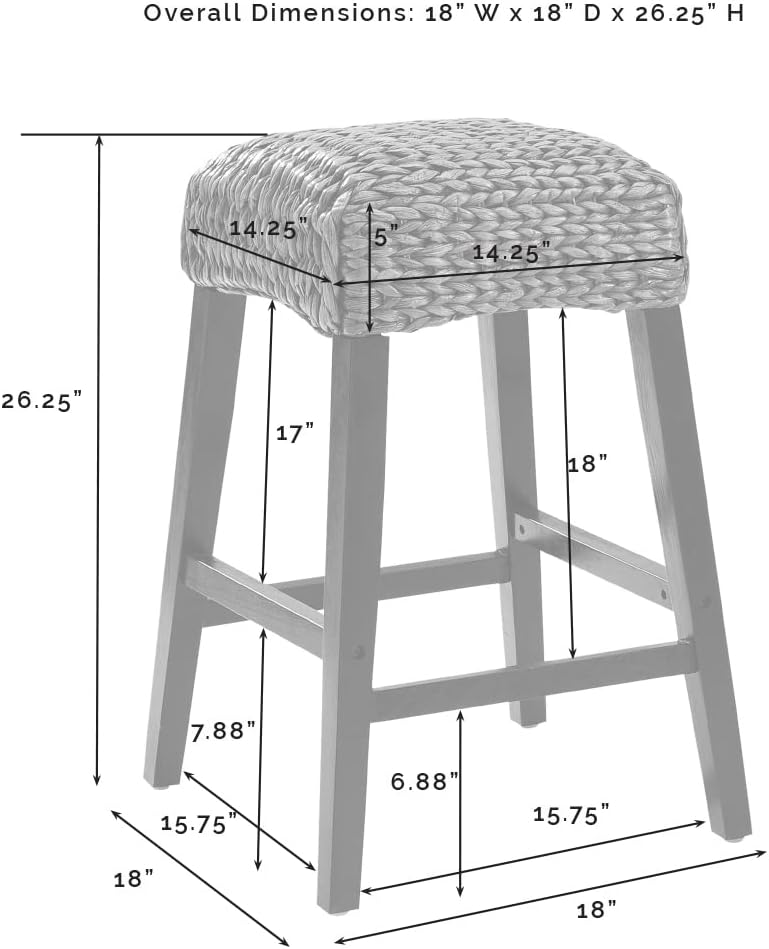 Crosley Furniture Edgewater Rattan Counter Stools, Set of 2