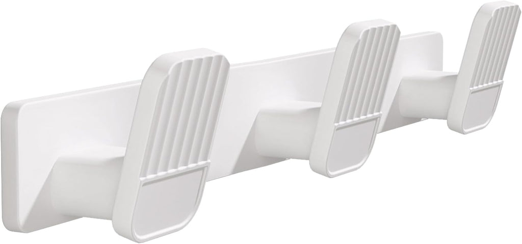 Coat Rack Wall Mount Coat Hooks - White Hook Rack with 3 Hooks Aluminum Wall Rack Hooks for Hanging Coat Hat Bag Towel Hanger Rustproof Coat Holder