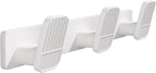Coat Rack Wall Mount Coat Hooks - White Hook Rack with 3 Hooks Aluminum Wall Rack Hooks for Hanging Coat Hat Bag Towel Hanger Rustproof Coat Holder