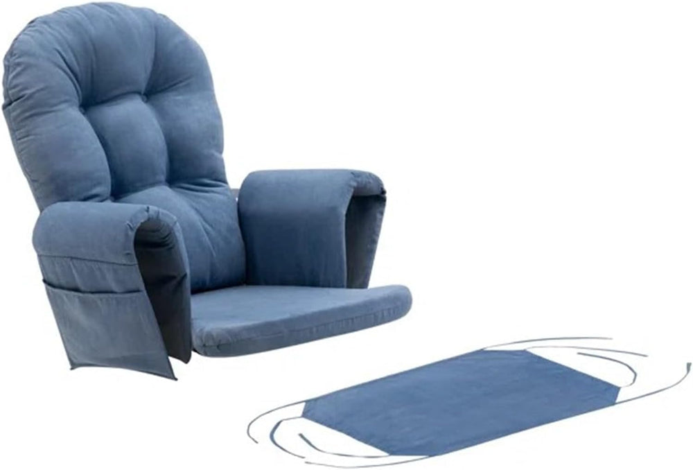 5Pcs Glider Rocker Cushions Set - Velvet Glider Rocker Replacement Cushions w...
