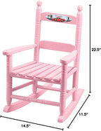 Fox Valley Traders Custom Racecar Children's Rocking Chair, Decor/Pillows | Pink