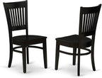 East West Furniture AMVA5-BLK-W 5 Piece Modern Dining Table Set Includes a Round Kitchen Table with Pedestal and 4 Kitchen Dining Chairs, 36x36 Inch, Black
