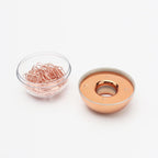NatSumeBasics Rose Gold Paper Clip Holder Magnetic Paper Clips Dispenser with 100pcs Paperclips for Desk Office School Home Organizers Accessories Gift Idea