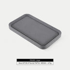 Jewelry Display,Yinbeini Microfiber Valet Tray,Luxury Jewelry Drawer Organizer,Premium Flat Tray,Grey Jewelry Tray