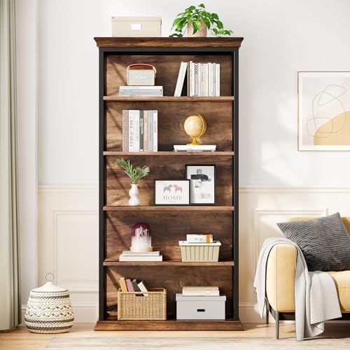 Tribesigns 6-Tier Bookcase Set of 2, 71 Inches Industrial Bookshelves and Boo...