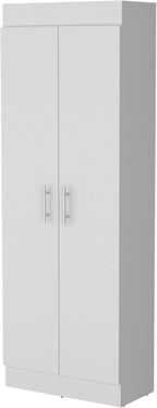 67" Tall Kitchen Pantry Cabinet with Storage,2-Door Wooden Cupboard Credenza Bufffet Cabinet Freestanding Kitchen Hutch for Living Room, Dining Room,White