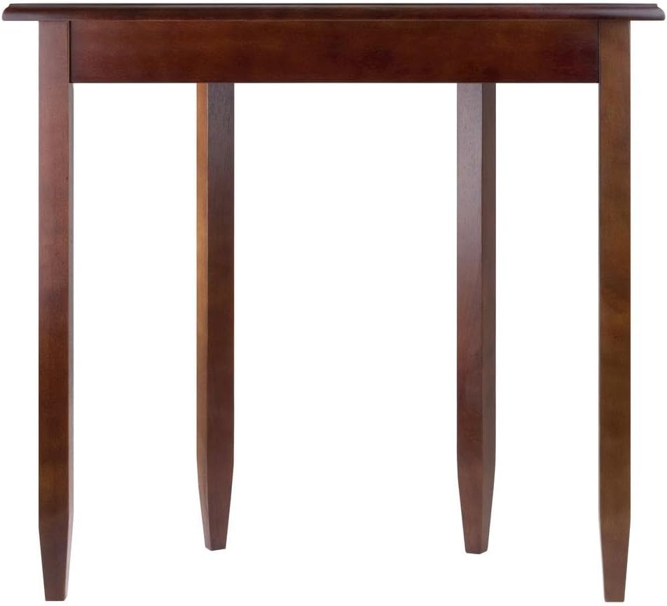 Furnifact Solid Wood Half Moon Table in Antique Walnut Finish, Elegant Small ...