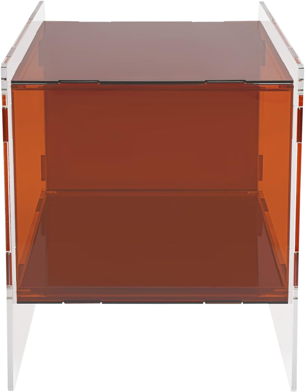Acrylic End Table, 18.11" L X 15.75" W X 21.65" H Acrylic Nigh...