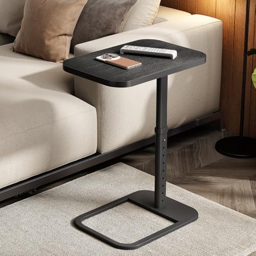 Kitstorack TV Tray Table, Adjustable Height & Rounded Metal Corners, Snac...