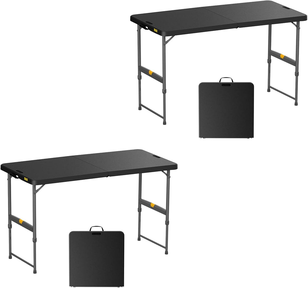 FanttikOutdoor Folding Table 4 Foot Quick Adjust, 4 Heights Camping, Party | ...
