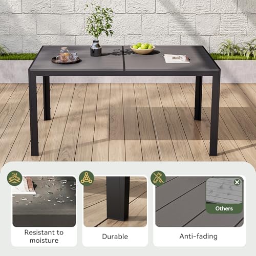 7-Piece Patio Table and Chairs Set for 6, All Weather Patio Dining Sets