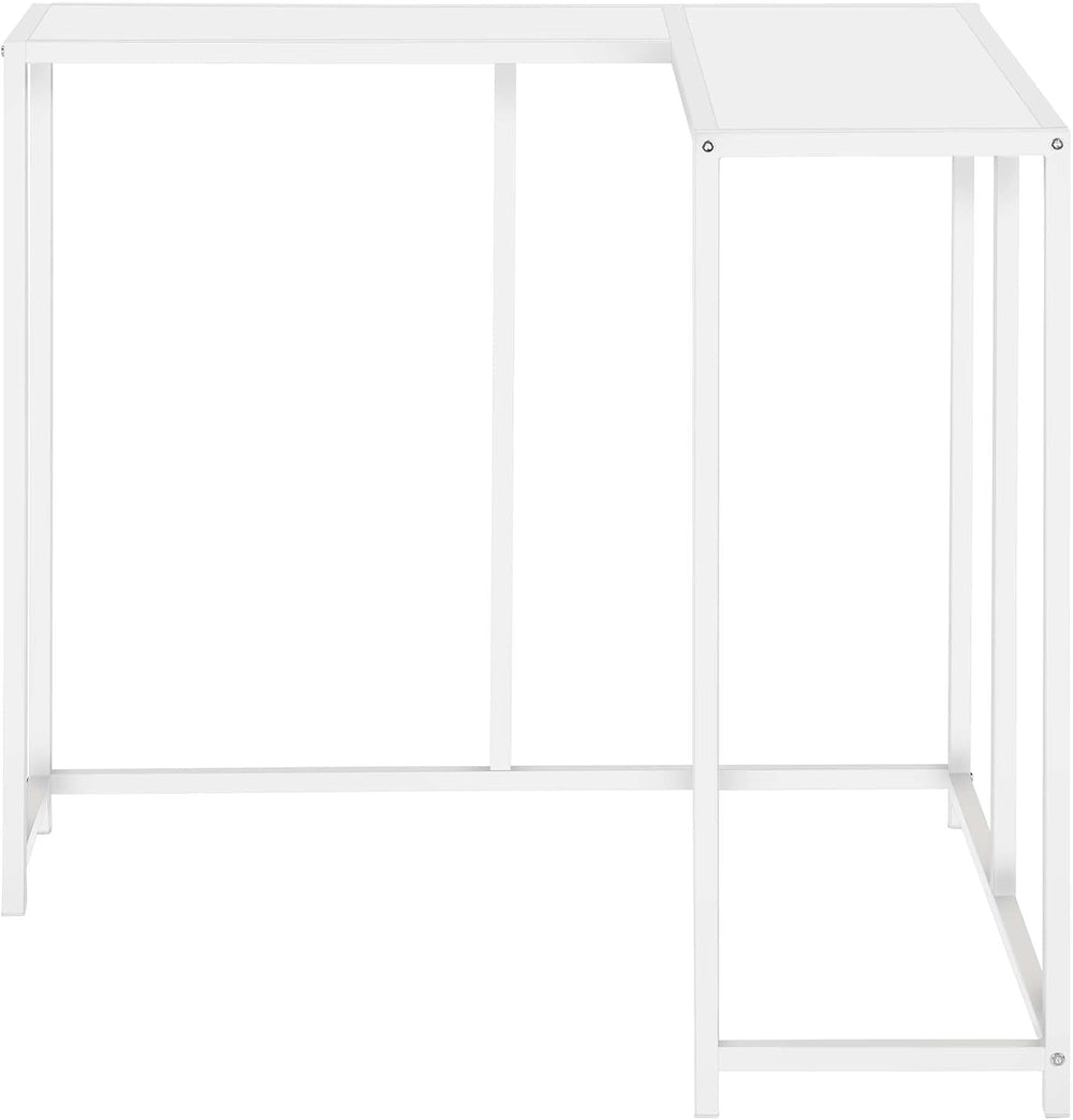 32” Tall Narrow Table, L-Shaped Thin Table for Corner, Narrow Console Table f...