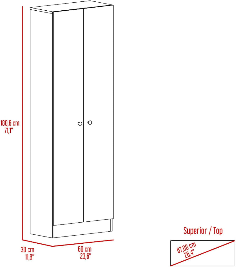 Brookvale 8-Shelf 2-Door 2-Piece Kitchen Set, Kitchen Island and Pantry Cabin...