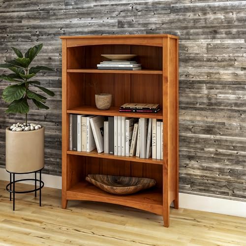 Shaker Style 4 Shelf Bookcase / Solid Wood / 48" High / Adjustable Shelv...