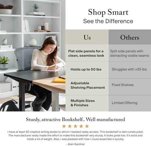 Tall 5-Shelf Bookcase by Bush Home