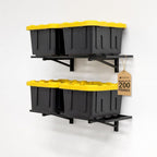 StoreYourBoard Heavy Duty Garage Shelf Wall Mount 1ft x 2ft – Wall-Mounted Shelving for Storage & Organization – Heavy Duty Garage Shelves for Tools, Bins, & Equipment – Holds 200 lbs - Black