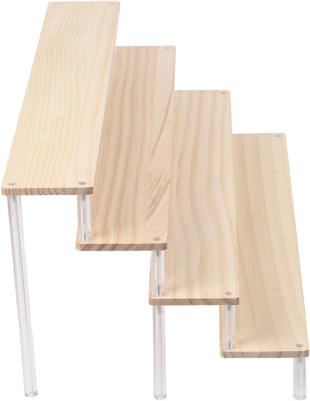 for acrylic And Wooden Ladder Organizer, Multi-Layer Display Shelf For Figures, Blind Boxes, Pastries Space-Saving Counter Stand 1-5 Tier(4 layer 50cm)