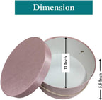 Sarah's Hat Boxes Classic Pink Hat Box – 11" x 5.5" (Dia. x Ht.) Handmade in USA – Odorless Non-Toxic Adhesive, Cording Handle – Premium Storage for Hats & Accessories
