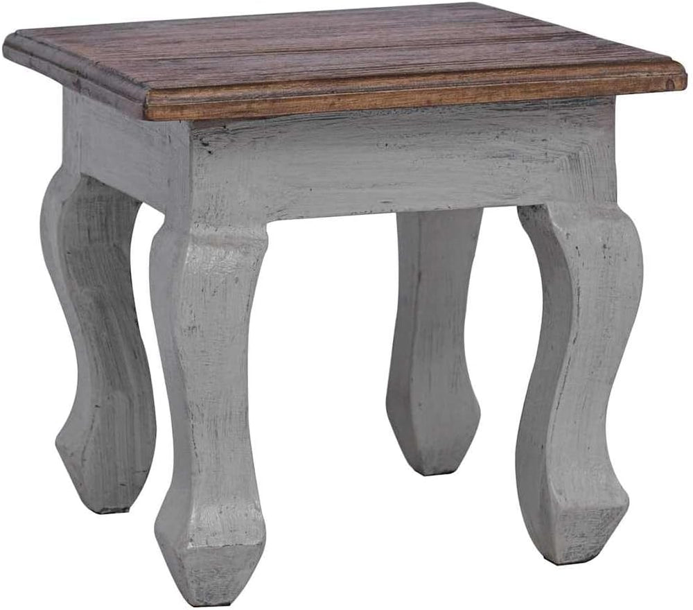 Nesting Table Set 3 Pieces Solid Mahogany Wood | Antique Style, Handmade, Vin...