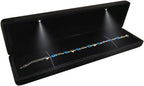 GBYAN Velvet Chain Necklace Box with LED Light, Long Bracelet Storage Case, Jewelry Display Gift Box for Engagement, Anniversary,Wedding and Birthday,Black