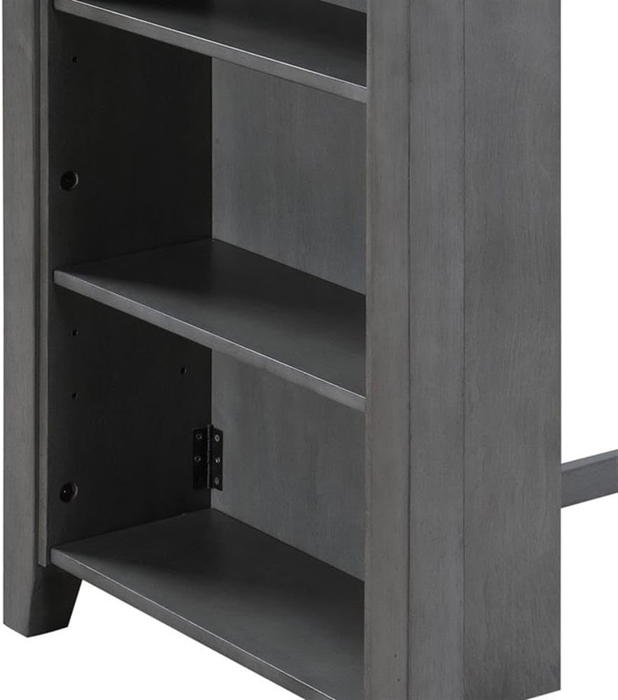 Lilola Home Graham 3-Piece Gray Finish Small Space Counter Height Dining Set ...