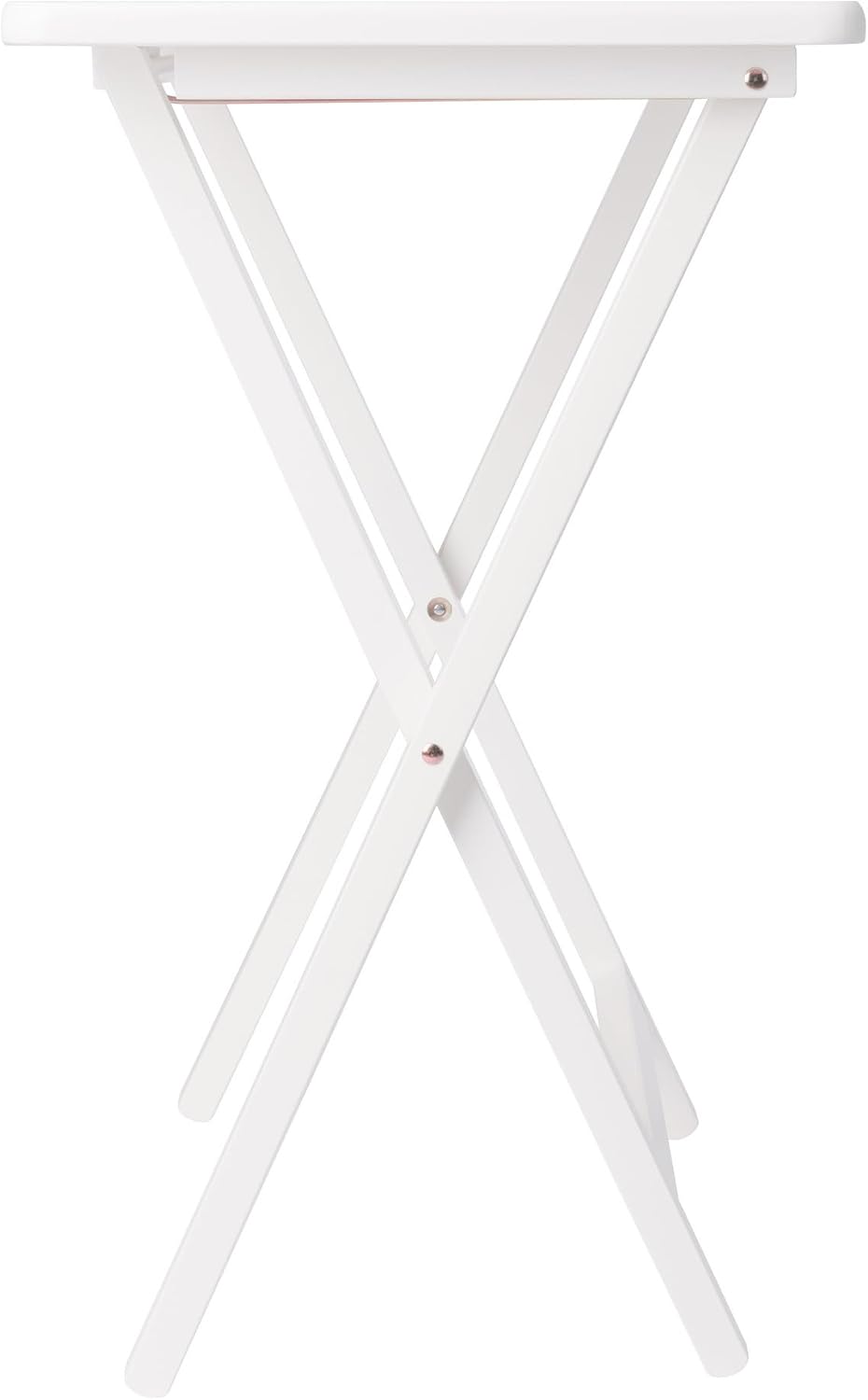 Winsome Alex Set of 4 Foldable Snack Tables with Storage Rack | Easy to Store...