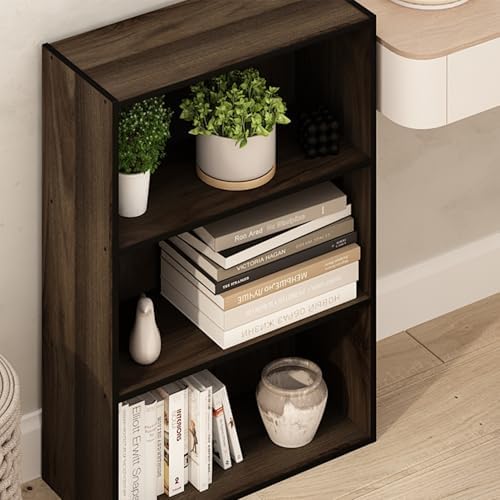 Furinno PASIR Book Shelf, 3-Tier Bookshelf, Storage Shelves Bookcase, 9.7 x 2...