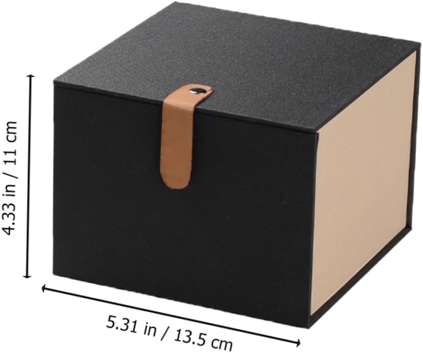 OHPHCALL Decorative Storage Box with Lid Tea Cup Packing Box for Teaware Storage Small Crafts and Jewelry Office Gift 5.31 X 5.31 X 4.33 in