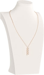 Necklace Bust Display Stand, Necklace Holder, Pendant Chain Necklace Organizer for Women (Beige Velvet, L 1PCS)