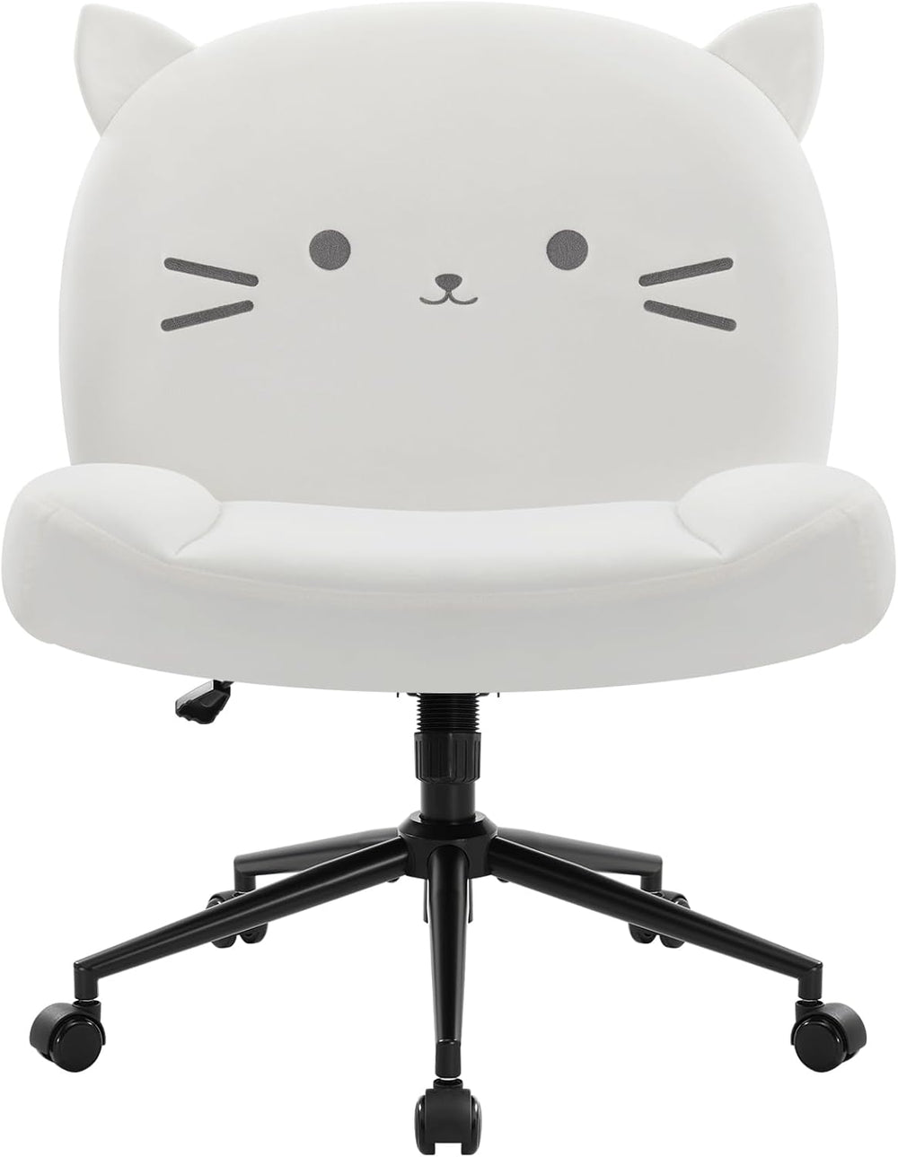 IWMH Cross Legged Office Chair for Home, Vanity Chair with Wide Seat | Ergono...