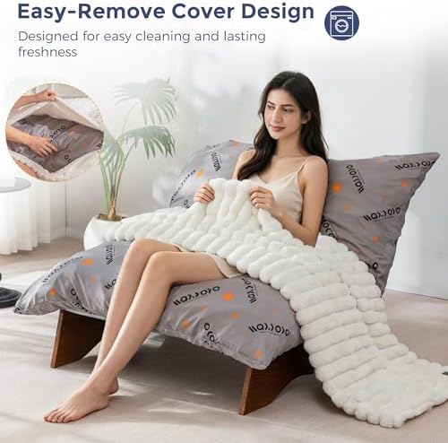 MAXYOYO Adjustable Living Room Chair, 3-Position Bean Bag Chair with Frame | ...