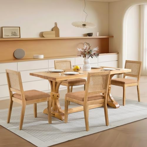 SoarFlash Kitchen French Dining Chairs Set of 4, Vintage Dining Chairs with R...