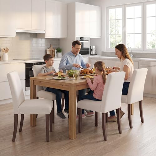 MALOL Modern Dining Chairs Set of 4, Upholstered Kitchen Chairs with High Bac...