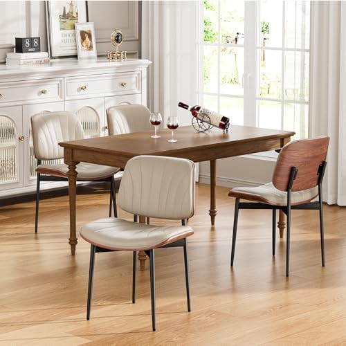 YaFiti Dining Chairs Set of 2, Mid Century Modern PU Leather Kitchen Chairs |...