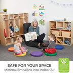 Factory Direct Partners Soft Ergonomic Horizontal Soft Floor Video Rocker - Cushioned Ground Chair Great for Reading, Gaming or Watching TV for Kids, Teens and Adults - Black, 10489-BK