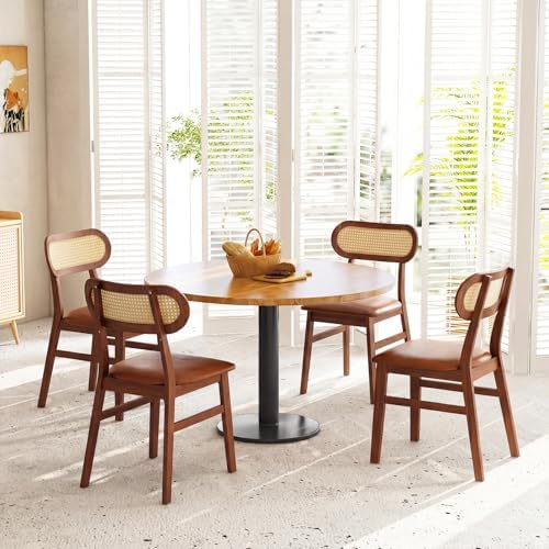 GOFLAME Wooden Dining Chairs Set of 2, Mid-Century Modern Kitchen Chairs with...