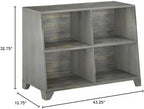 Max & Lily Modern Farmhouse 4-Shelf Bookcase, Solid Wood Bookshelves for Kids Bedroom, Driftwood