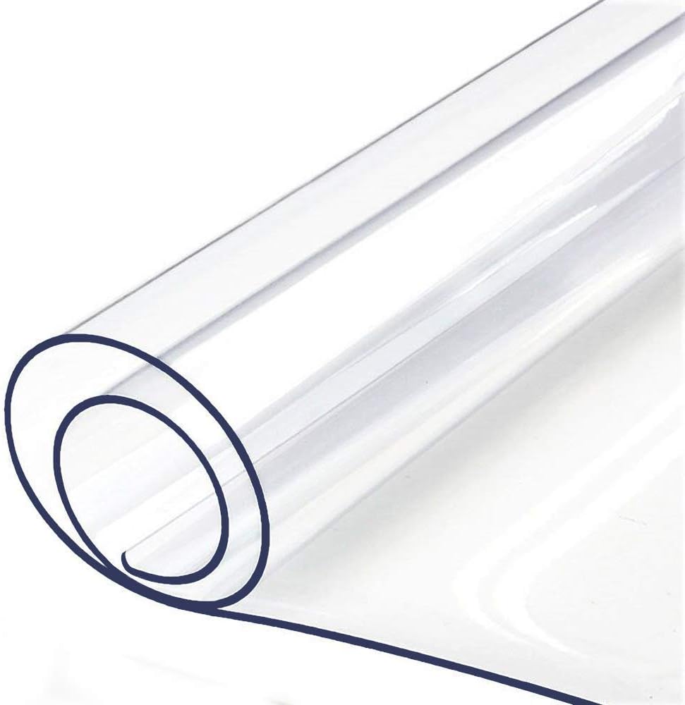 Wood Furniture Table Protector Clear Plastic Wipeable Tablecloth Eco Thick Pr...