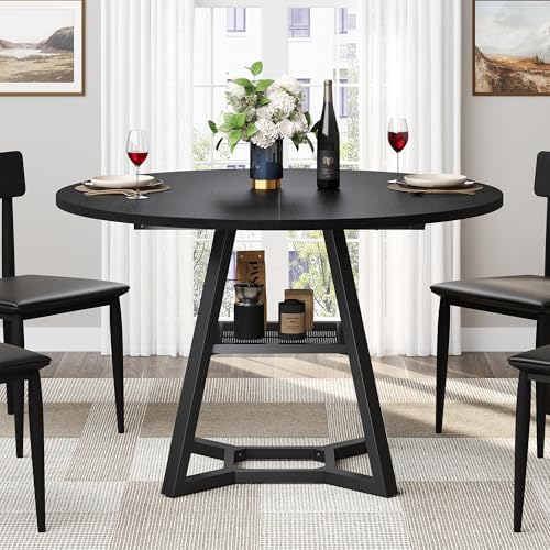 knoworld 47" Round Dining Table for 4, Kitchen Tables Dining Room Circle...