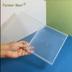 2 Packs Small Plastic Storage Containers (6.22x5.35x1.42 in), Clear Rectangle Bead Organizer Case with Lids for Crayons, Crafts, Beads Pencils Notebooks