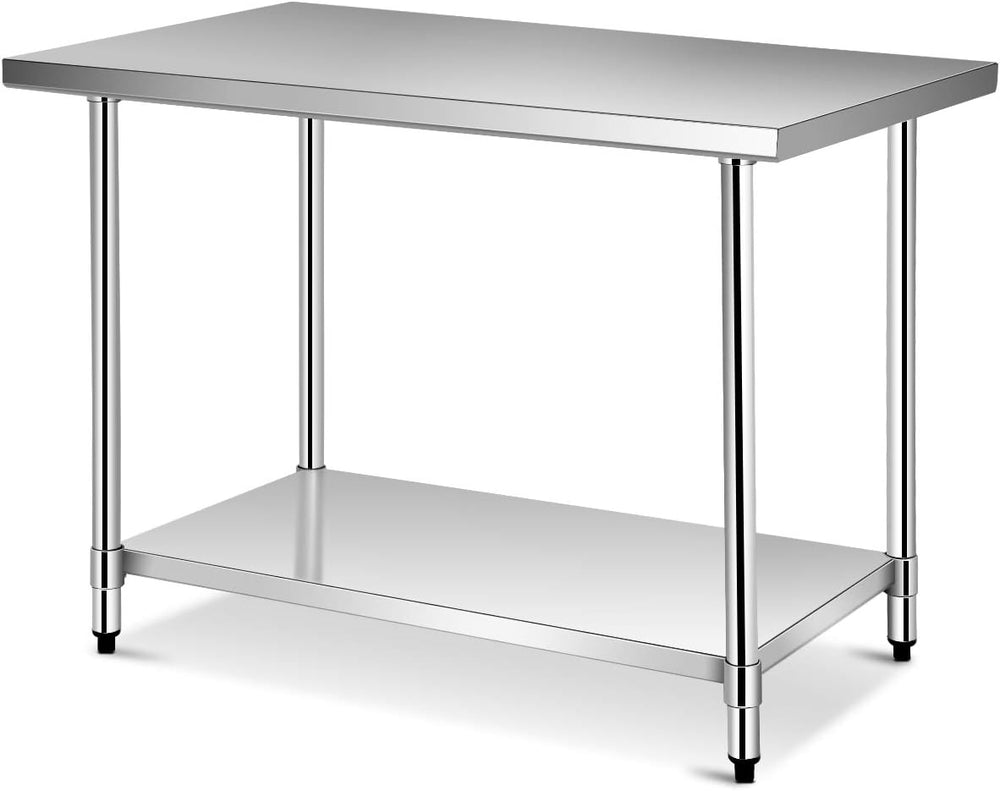 Giantex 48 x 30 Inches Stainless Steel Work Table, Heavy Duty Commercial Kitc...